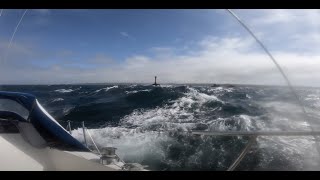 Single Handed Sailing Around The Rough Seas Off Lands End [upl. by Leval]