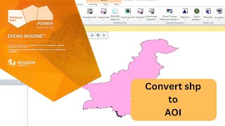 Convert shapefile to aoi  erdas imagine [upl. by Llehcal]