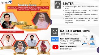 Knowledge Sharing Peningkatan Peran Tenaga Kesehatan Dalam Pelayanan KB [upl. by Halimeda724]