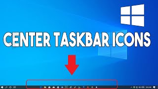 How to center Taskbar icons in Windows 10 [upl. by Yacano980]