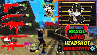 Free Fire Headshot setting 2024 ⚡ Best Sensitivity Settings ⚙️ Sensitivity  Hud Settings Free Fire [upl. by Atiragram]