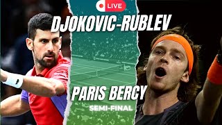 Novak Djokovic vs Andrey Rublev  Paris Bercy Masters  SemiFinal  LIVE WATCHALONG [upl. by Neroled]