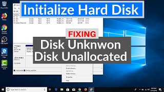 How to Initialize Hard Drive  Disk Unknown Not Initialized Unallocated FIX [upl. by Sanger]