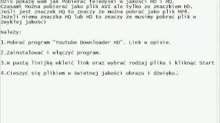 Pobieranie filmików z youtube w jakości HD lub HQ [upl. by Pomeroy]