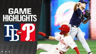 Rays vs Phillies Game Highlights 9924  MLB Highlights [upl. by Anelad]