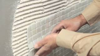 VIDREPUR GLASS MOSAICS  Tile installation on a bathroom tutorial [upl. by Snahc]