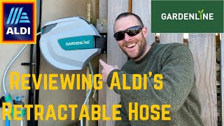 Unboxing Fitting And Reviewing Aldi’s Retractable Garden Hose [upl. by Ecitsuj234]