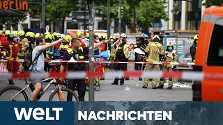 AMOKFAHRT in BERLIN Auto fährt in Menschengruppe Eine Tote  viele Verletzte  WELT Nachtstream [upl. by Lidstone]