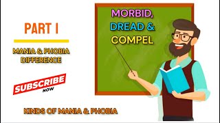 BASIC WORDS TO UNDERSTAND MANIA AND PHOBIA  PART 1  MORBID DREAD COMPEL AND IMPEL [upl. by Renelle]