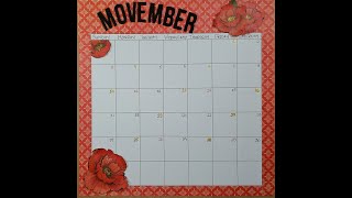 Scrap Your Scraps  November Calendar Page [upl. by Shirlee874]