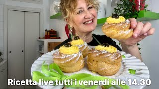 FACILISSIME ti si gonfieranno alla perfezione Zeppole di San Giuseppe con crema [upl. by Inava264]