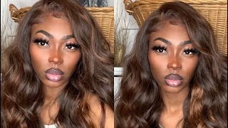 Sam’s beauty Brielle  chocolate brown wig for brown skin Woman [upl. by Atiuqer]