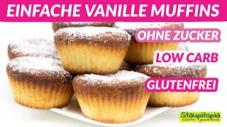 Vanille Muffins ohne Zucker  einfach saftig lecker [upl. by Reddin]