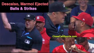 E1656  Daniel Descalso amp Oliver Marmol Ejected for Barking About Lance Barretts Strike 1 to Pagés [upl. by Kippie]