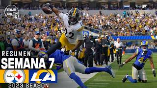 Pittsburgh Steelers vs Los Angeles Rams  Semana 7 NFL 2023  NFL Highlights Resumen en español [upl. by Ayokahs]