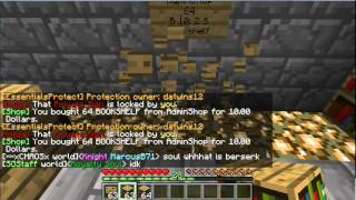 Minecraft Plugins Chest Shop AdminShop Unlimited Goods Tutorial [upl. by Hooker]