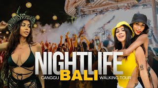 BALI NIGHTLIFE 🇮🇩 Сanggu WALKING Tour  Club amp Party in Bali 2024 [upl. by Kooima]