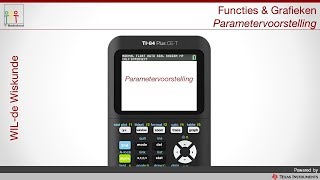 TI84 Plus CET Parametervoorstelling [upl. by Mir]