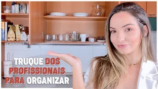 COMO ORGANIZAR ARMÁRIO DA COZINHA em 4 PASSOS copos pratos talheres alimentos e mais [upl. by Einned]