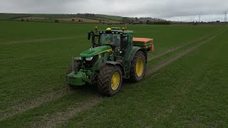 john deere 6r 185 fert spreading [upl. by Justin]