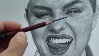 PENCIL Hyperrealism Realistic Graphite Portrait Skin Tone Drawing in RealTime [upl. by Dani376]