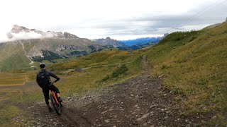 Sella Ronda MTB tour  jih a západ  70km a 5500m převýšení na trailu [upl. by Volnak]