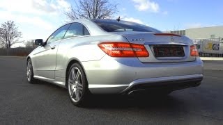 Mercedes E 500 Coupe  BURNOUT  Revving Sound Exhaust C 207 AMG Styling V8 [upl. by Erbua914]