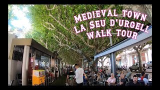 Walk tour through Medieval Pyrenean town La Seu dUrgell Spain [upl. by Ikkim]