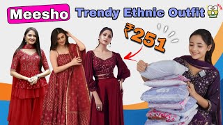 ₹251 main Meesho Trendy Ethnic wear😍🪔 Festive Special😍🪔 Navratri Day3 navratri meesho [upl. by Enair]