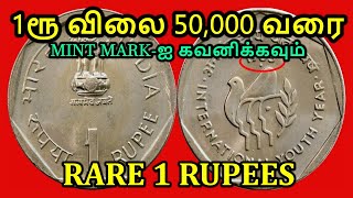 VERY RARE 1 RUPEES YOUTH YEAR  NUMIS HISTORY [upl. by Gaudet]