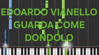 edoardo vianelloguarda come dondolorallentatoslowpiano facile easy tutorial [upl. by Ahsener]