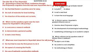 Thor Heyerdahl very  IELTS LISTENING TEST  SECTION3 [upl. by Siger]