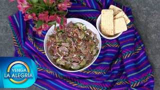 ¡El Chino nos sorprendió a todos en la cocina con un rico ceviche de cecina  Venga La Alegría [upl. by Kreager]