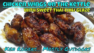 Sweet Thai Chili Chicken Wings  Weber Kettle [upl. by Goulder372]