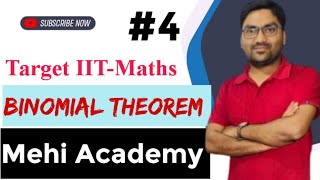 Binomial Theorem  XI  IIT JEE  Mehi Academy Delhi Live Stream  L4 I [upl. by Levin31]