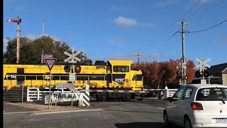 Station Road New Gisborne Vic  VLine Railway Crossing [upl. by Iknarf7]