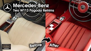 A Pair Of MercedesBenz W113 Pagodas Retrimmed 280SL amp 230SL [upl. by Lusty669]