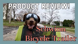 Schwinn Rascal Plus Dog Trailer  Product Review Labrador cycling doggles petleso gopro [upl. by Senga436]