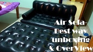 Bestway Air Sofa cum Bed 5 in 1 unboxing and review  air sofa bed lowest price [upl. by Farhi649]