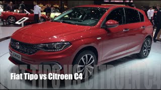 Fiat Tipo 2016 vs Citroen C4 2016 [upl. by Hebner]