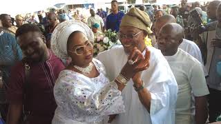 FOLASHADE TINUBUOJOS DANCESTEP WITH FORMER GOVERNOR RAUF AREGBESOLA [upl. by Kreindler975]