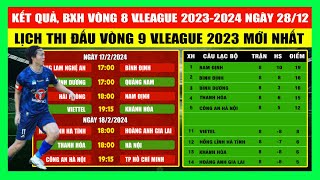 Kết Quả BXH Vòng 8 VLeague 2023  2024 Ngày 2812  Lịch Thi Đấu Vòng 9 VLeague 2023 Mới Nhất [upl. by Mloclam]