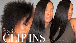 REALISTIC SEWIN DUPE WITH YAKI HAIR FLAT SEAMLESS CLIPINS NO SALON REQUIRED Ft CURLS QUEEN [upl. by Ardnua]