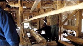 Oppgangssag Bjørkedalen  Water Wheel Sawmill in Norway  Historische Gattersäge Norwegen [upl. by Bithia]