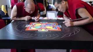 Tibetan Monks Create Sand Mandala at Clark College in Vancouver WA [upl. by Petronia]