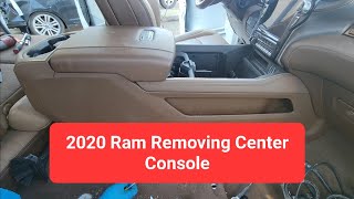 20192022 Ram 2500 3500 How to Remove Center Console [upl. by Nylinej]