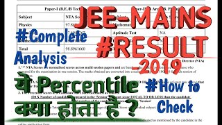 JeeMainsResult2019 Jee Mains Result 2019  Rank ampResult Analysis NTA Hindi [upl. by Kienan]