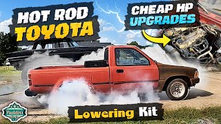 1992 Toyota Pick Up Engine Upgrades Lowering BURNOUTS more [upl. by Saleme761]