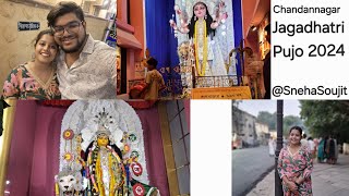 Chandanagar JagadhatriPujo2024 snehasoujit vlog explore jagadhatriapuja couple minivlog love [upl. by Grieve]