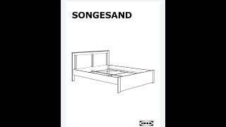 IKEA SONGESAND BED ASSEMBLY Instructions quick guide to assemble furniture at home office DIY Guide [upl. by Dorion]